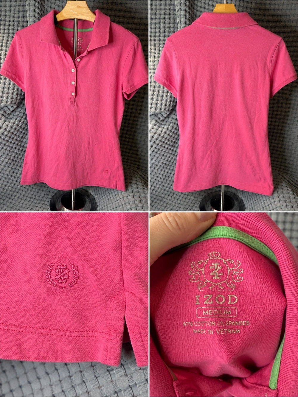 Izod Hot Pink Girls' Polo Shirt